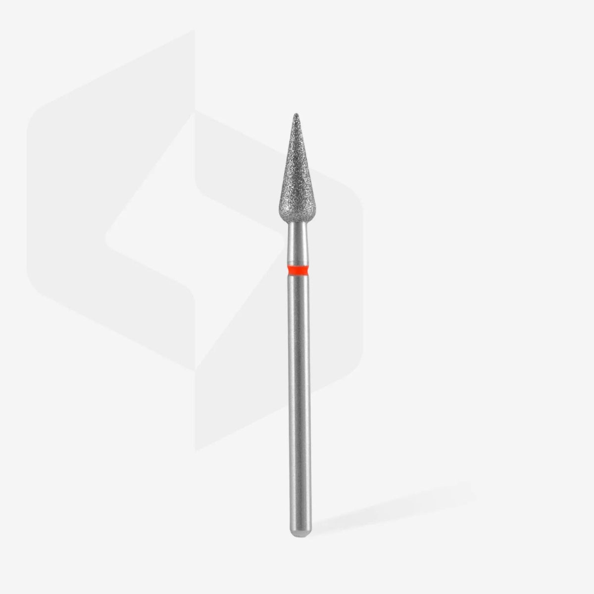 STALEKS PRO EXPERT DIAMOND NAIL DRILL BIT POINTED PEAR RED DIAMETER 4 MM WORKING PART 12 MM - www.texasnailstore.com