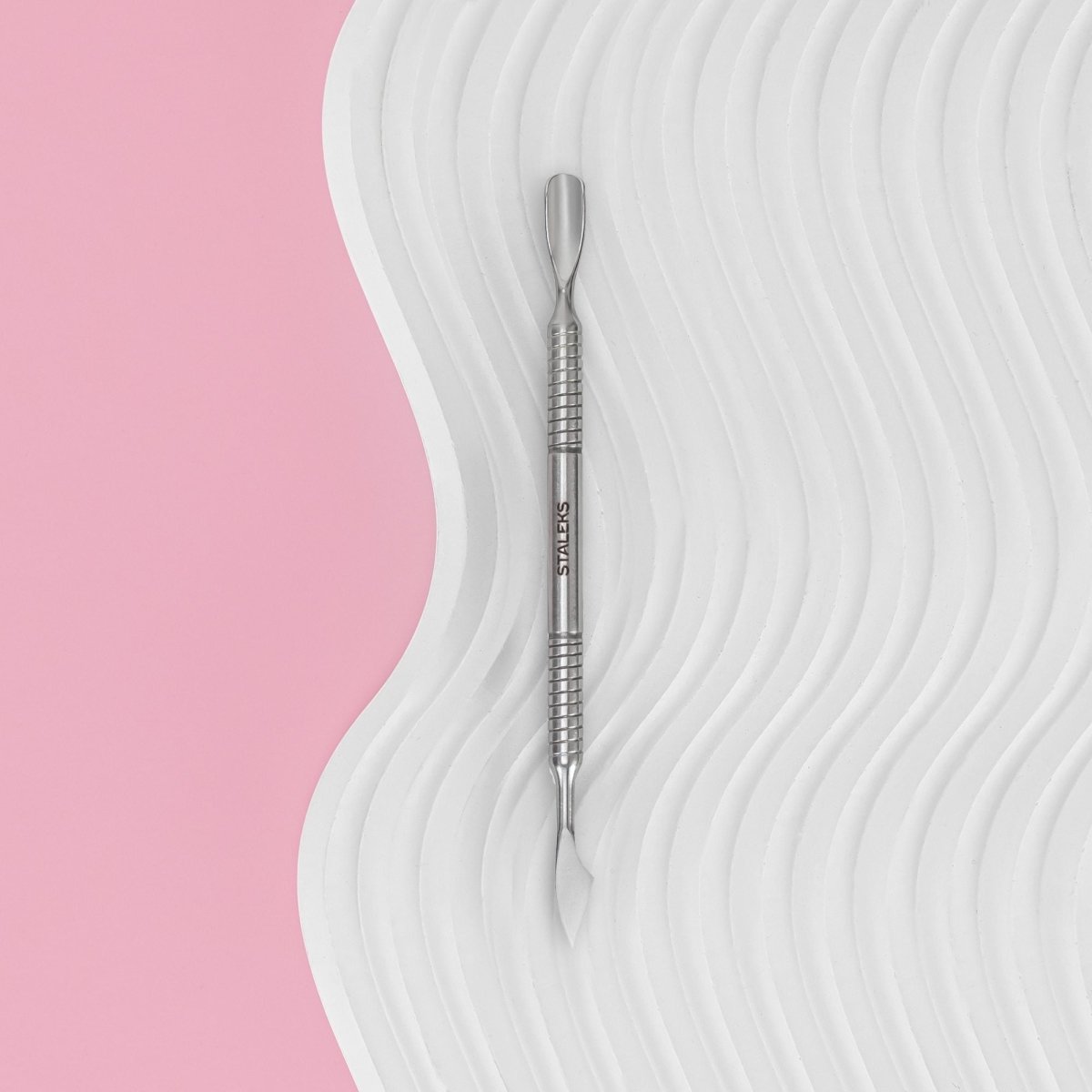 Cuticle pusher STALEKS BEAUTY & CARE 30 TYPE 1 (rounded pusher and rectangular remover) - www.texasnailstore.com