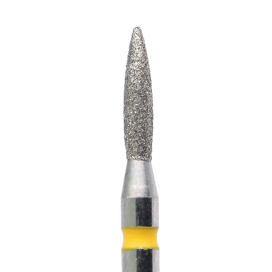 KMIZ Diamond Bit Flame (2.1mm) Yellow - www.texasnailstore.com