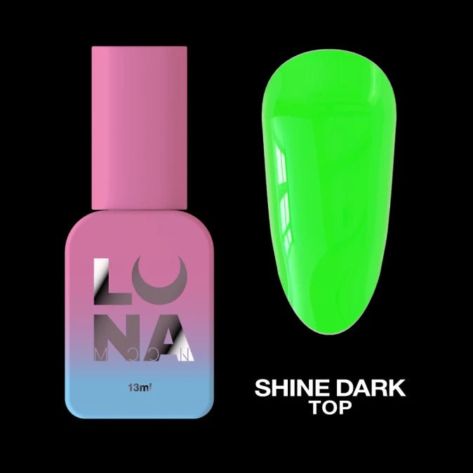 Luna Shine Glow in the Dark Top Coat - Green (13ml) - www.texasnailstore.com