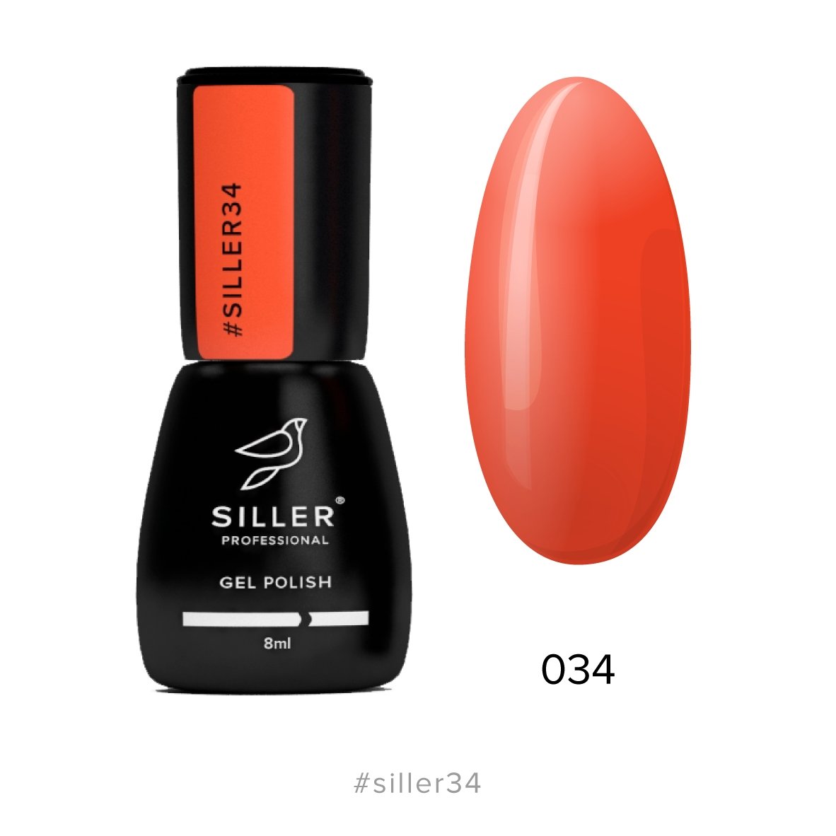 Siller Gel Polish №34 8ml - www.texasnailstore.com