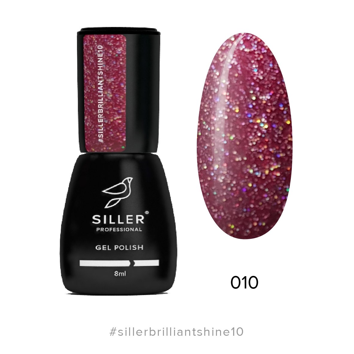 Siller Gel Polish Brilliant Shine №10 (8ml) - www.texasnailstore.com