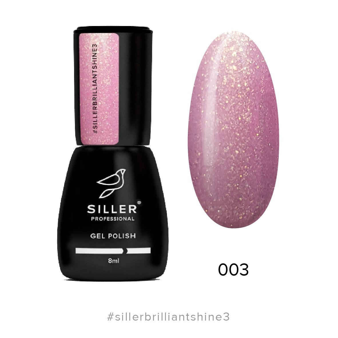 Siller Gel Polish Brilliant Shine №3 8ml - www.texasnailstore.com