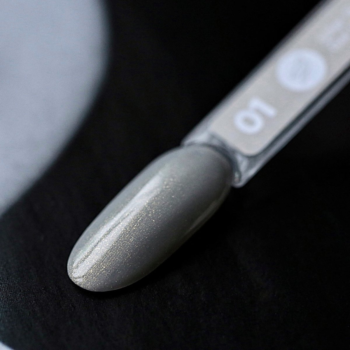 Siller Gold Shine №1 gray with gold microsparkle (8ml) - www.texasnailstore.com