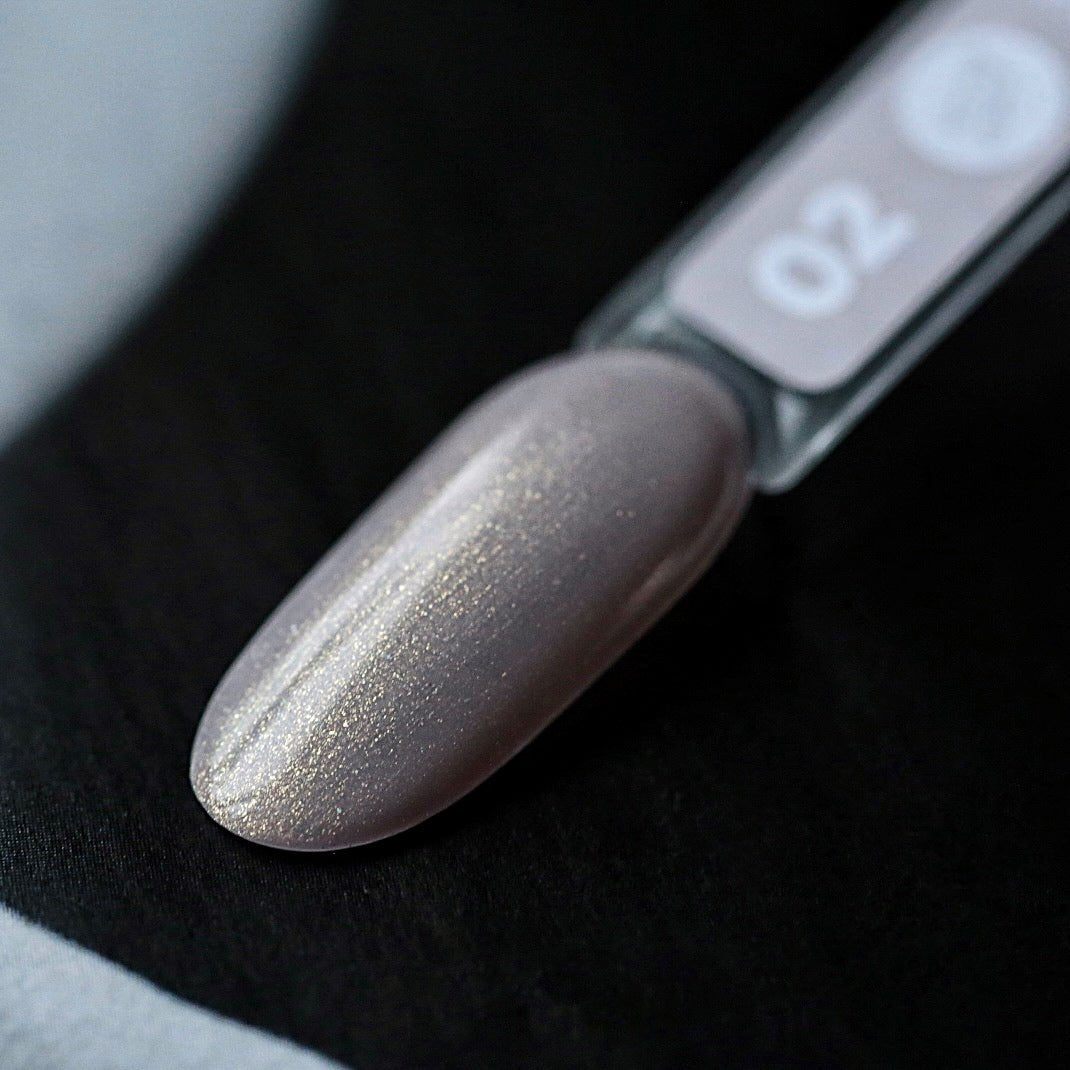 Siller Gold Shine №2 gray-pink with gold microsparkle (8ml) - www.texasnailstore.com