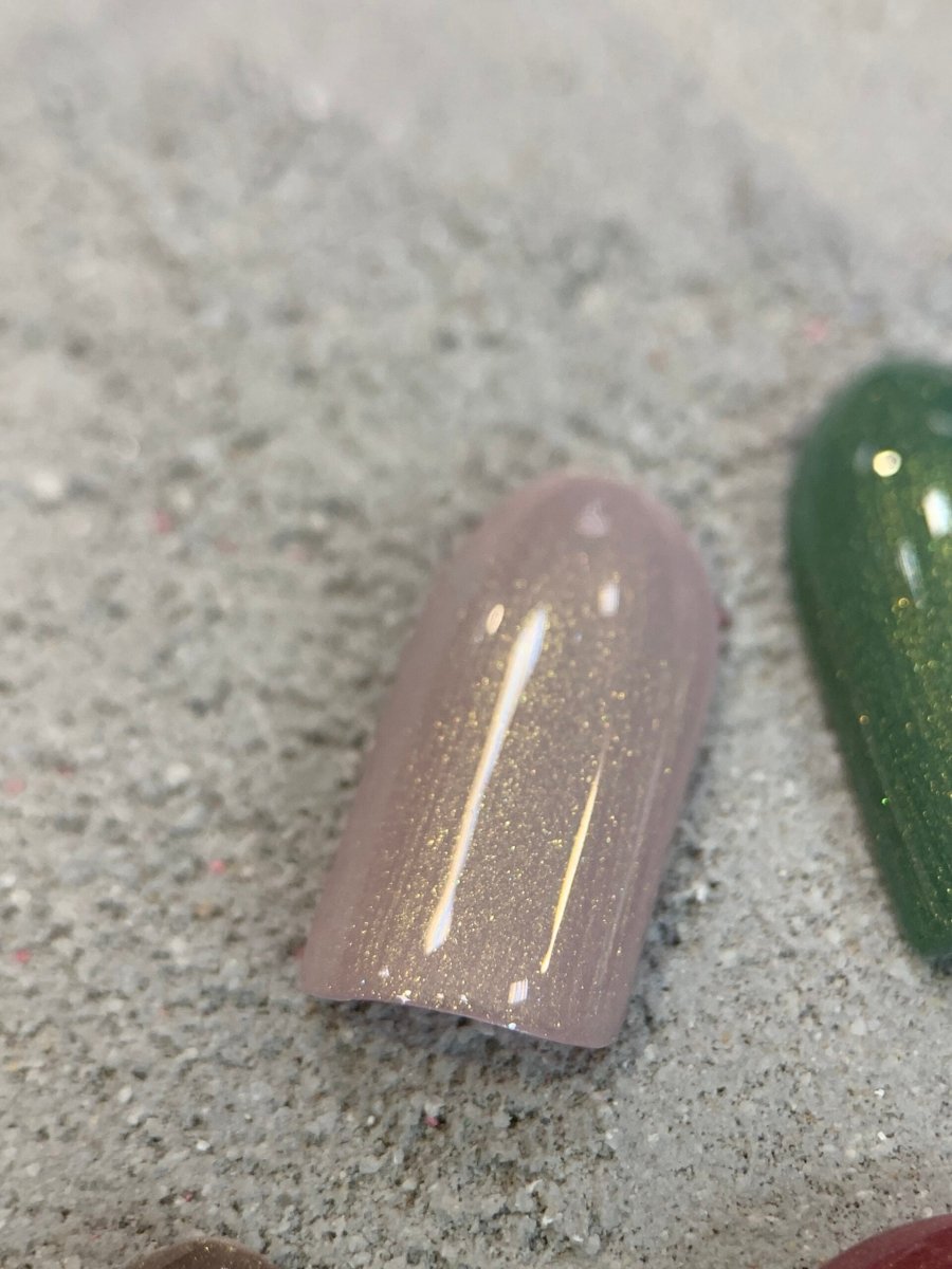 Siller Gold Shine №2 gray-pink with gold microsparkle (8ml) - www.texasnailstore.com