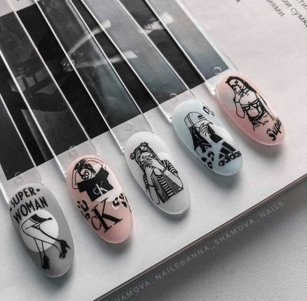 Taki Da 06 large stamping plate with demo card - www.texasnailstore.com