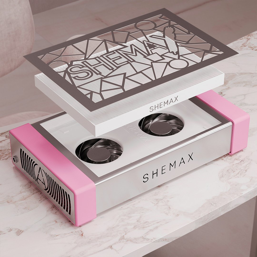 SheMax Pro Dust Collector - Pastel Pink - www.texasnailstore.com