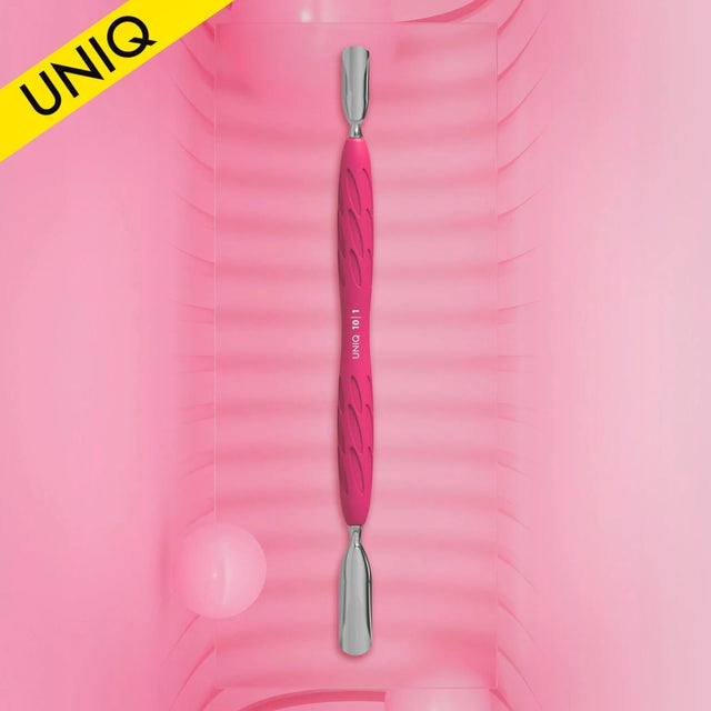 STALEKS PRO UNIQ 10 TYPE 1 GUMMY MANICURE PUSHER WITH SILICONE HANDLE WIDE ROUNDED PUSHER + NARROW ROUNDED PUSHER PQ-10/1 - www.texasnailstore.com