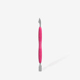 STALEKS PRO UNIQ 10 TYPE 3 GUMMY MANICURE PUSHER WITH SILICONE HANDLE NARROW ROUNDED PUSHER + HATCHET PQ-10/3 - www.texasnailstore.com