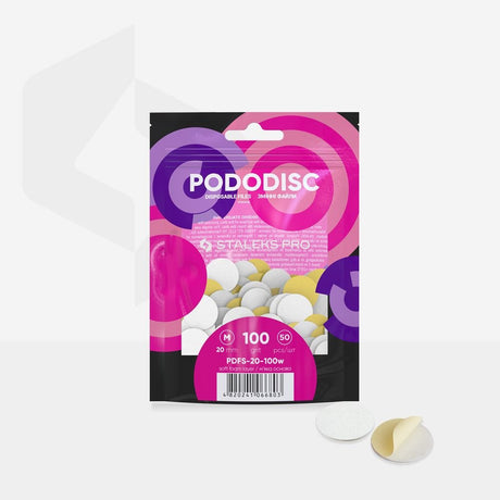 Disposable files for pedicure disc on a soft base PODODISC M 100 GRIT (50 pcs) - www.texasnailstore.com