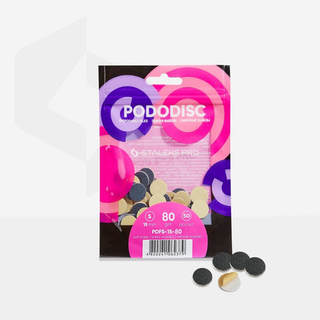 Disposable files on a soft base for pedicure disc Pododisc Staleks Pro S 80 grit (50 pcs) - www.texasnailstore.com