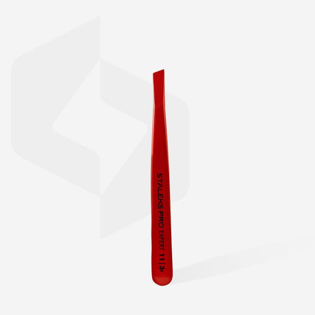 Eyebrow tweezers EXPERT 11 type 3r (wide slanted) Red - www.texasnailstore.com