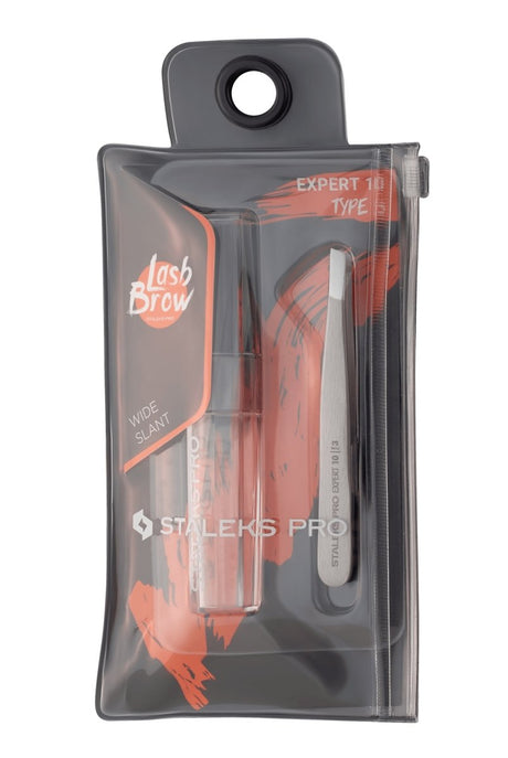 Eyebrow tweezers STALEKS PRO EXPERT 10 TYPE 3 (wide slant) - www.texasnailstore.com