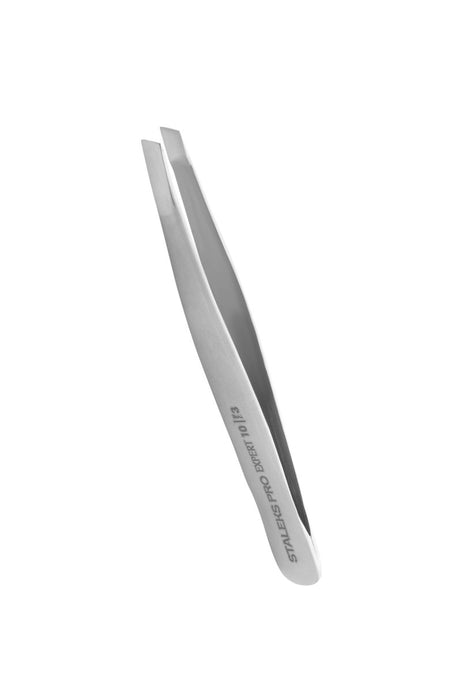Eyebrow tweezers STALEKS PRO EXPERT 10 TYPE 3 (wide slant) - www.texasnailstore.com