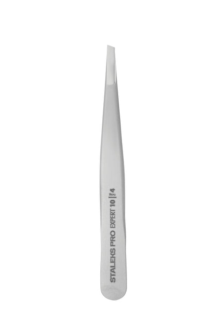 Eyebrow tweezers STALEKS PRO EXPERT 10 TYPE 4 (slant) - www.texasnailstore.com