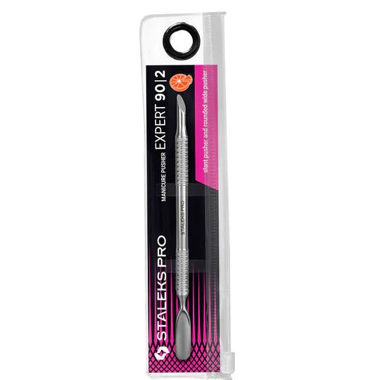 Manicure pusher STALEKS PRO EXPERT 90 TYPE 2 (slant pusher and rounded wide pushers) - www.texasnailstore.com