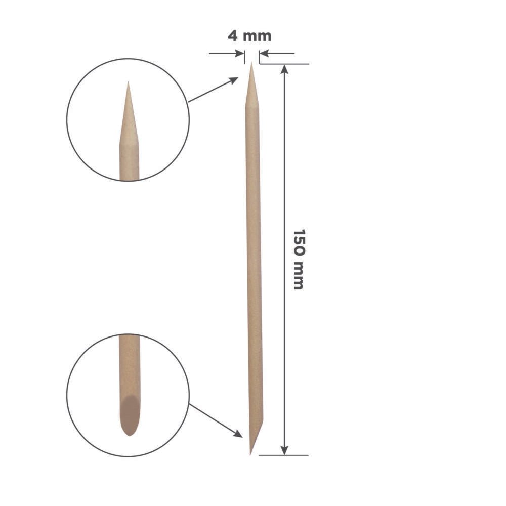 Orange stick STALEKS PRO for manicure, wooden 150 mm (100 pcs) - www.texasnailstore.com