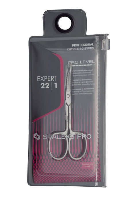Professional cuticle scissors STALEKS PRO EXPERT 22 TYPE 1 - www.texasnailstore.com