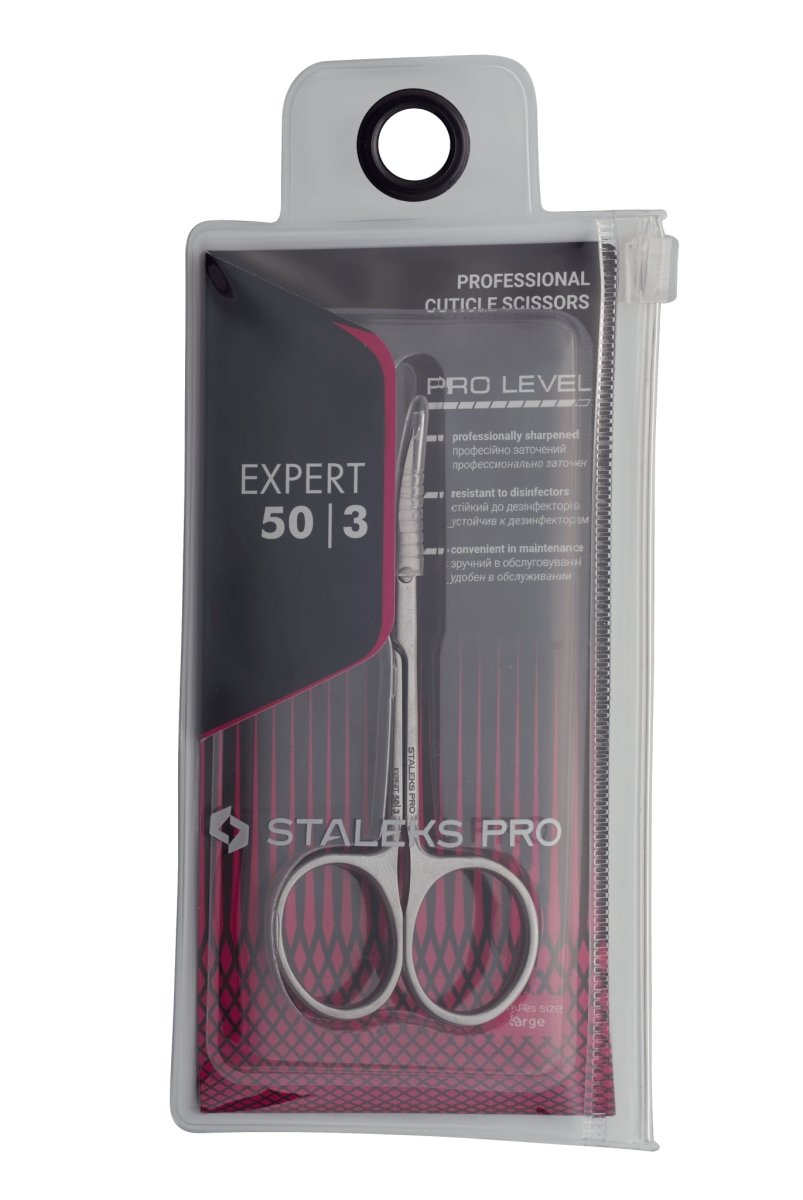 Professional cuticle scissors STALEKS PRO EXPERT 50 TYPE 3 - www.texasnailstore.com