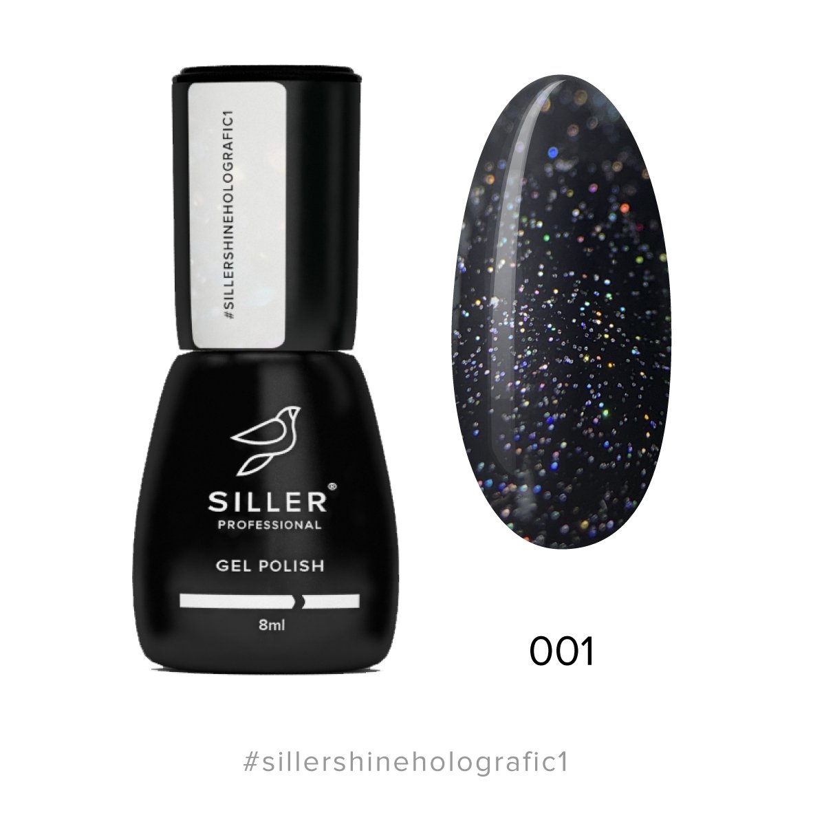 Shine Holografic Top No Wipe (8ml) - www.texasnailstore.com