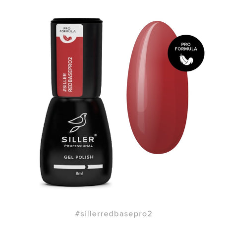 Siller Red Base PRO №2 8ml - www.texasnailstore.com