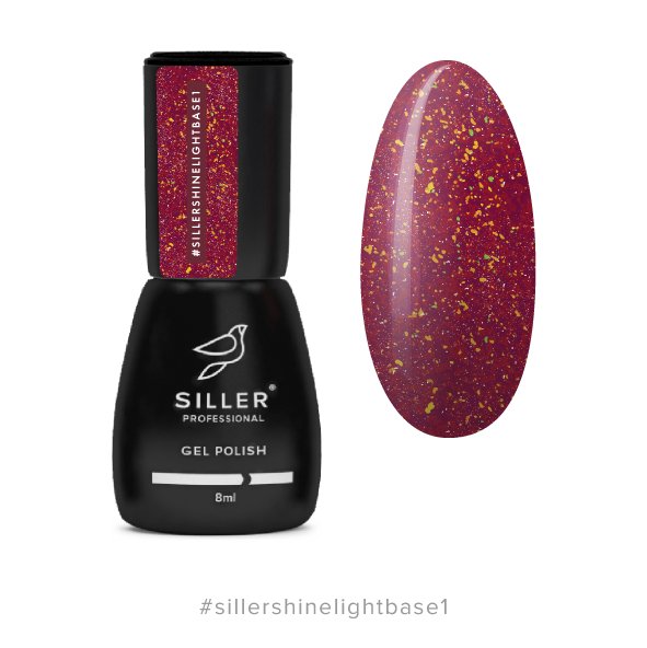 Siller Shine Light Base 1 — reflective base, 8ml - www.texasnailstore.com