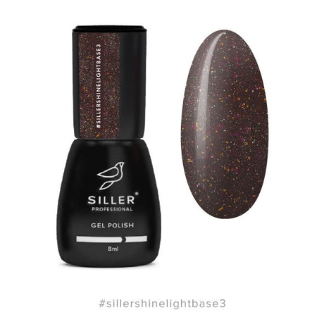 Siller Shine Light Base 3 — reflective base, 8ml - www.texasnailstore.com