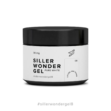 Siller Wonder Gel Pure White №8 (30ml) - www.texasnailstore.com