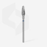 STALEKS Carbide nail drill bit, “corn”, blue, head diameter 5 mm/ working part 13 mm - www.texasnailstore.com