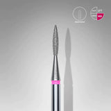 STALEKS PRO Diamond "Flame" SHARP Nail Bit (1.6mm) Red - www.texasnailstore.com
