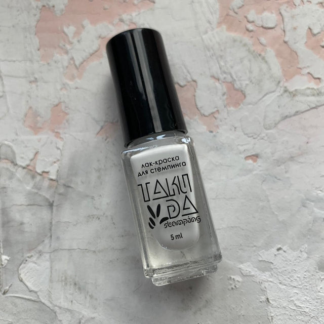 TAKI DA white professional stamping polish 5 ml - www.texasnailstore.com