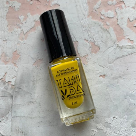 TAKI DA yellow professional stamping polish #8 (5ml) - www.texasnailstore.com